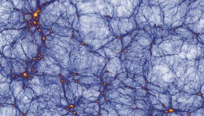 Cosmic web seen in an N-body simulation